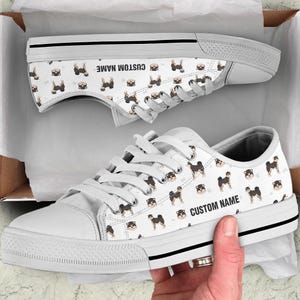Akita Inu Dog Sneakers: Custom Name Low Top Trainers