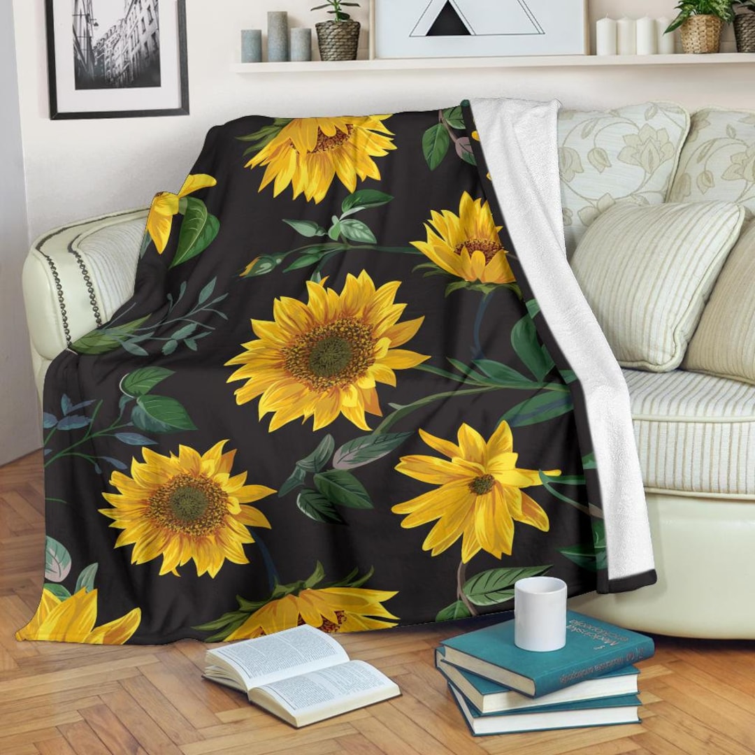 Manta De Punto De Girasol Ultra Suave Y Acogedora