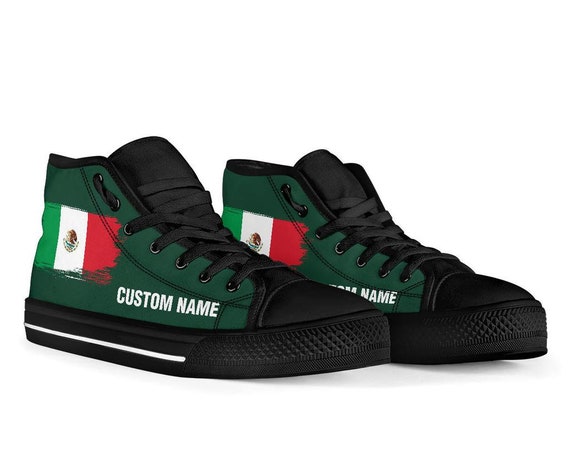 Flag Custom High Top Shoes / Mexico Print - Etsy Sweden