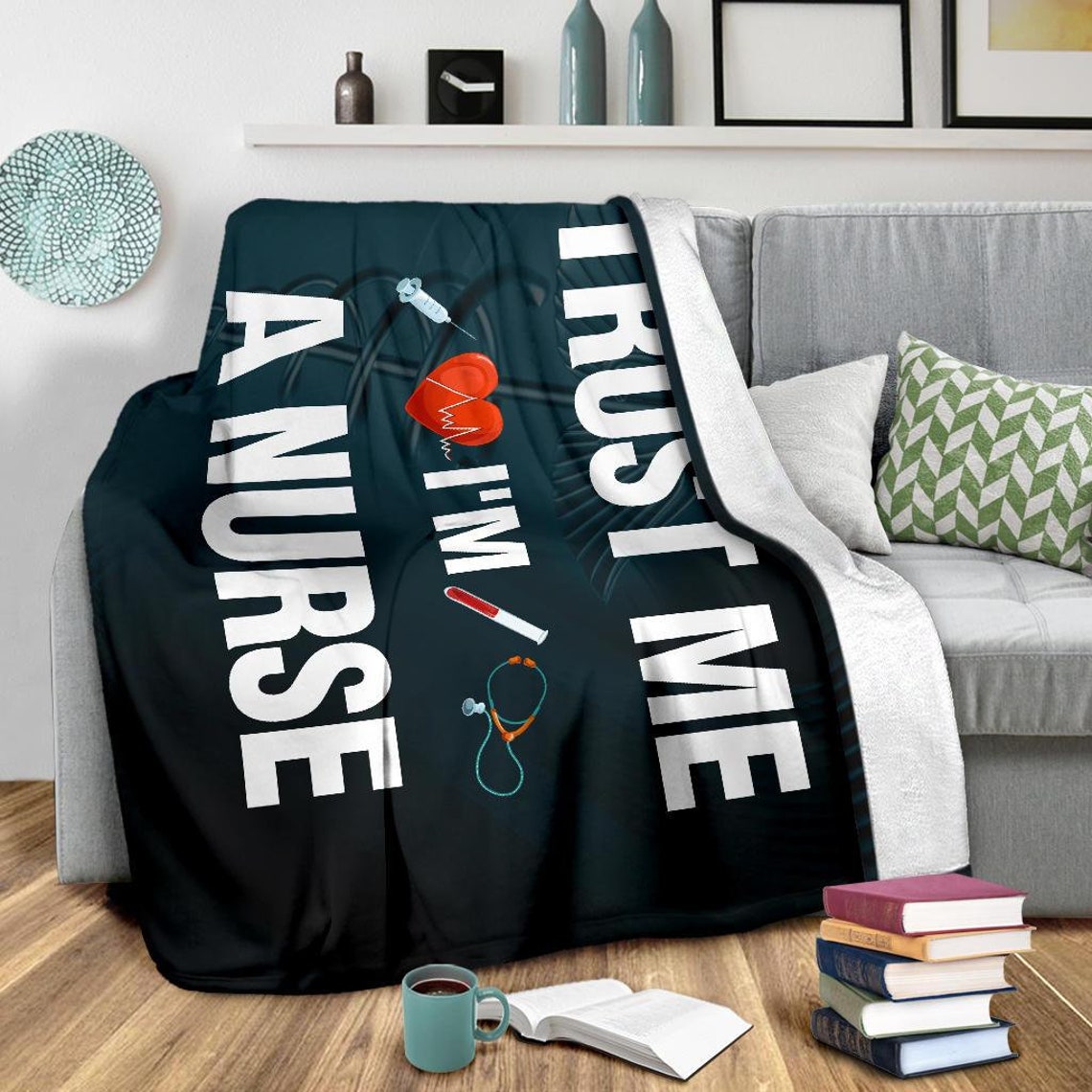 Nurse Blanket / Nurse Throw Blanket / Nurse Fleece Blanket / Etsy