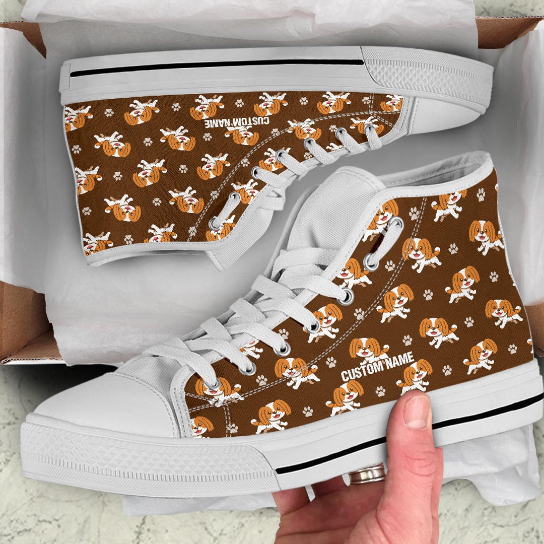 Dog Pupppy Shiba Inu Print Pattern Men Women's High Top Shoes