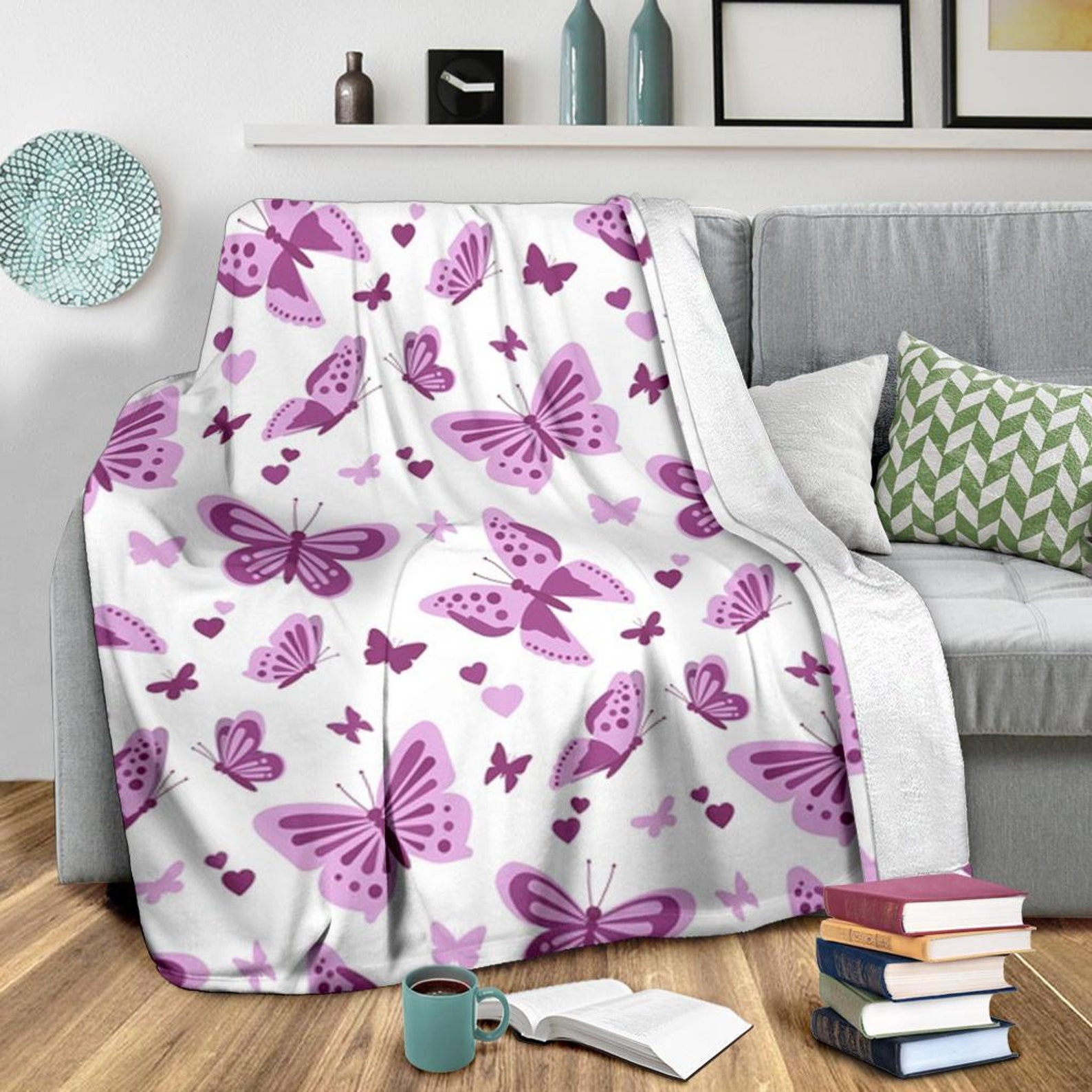 Butterfly Blanket / Butterfly Cozy Blanket / Butterfly Throw Etsy