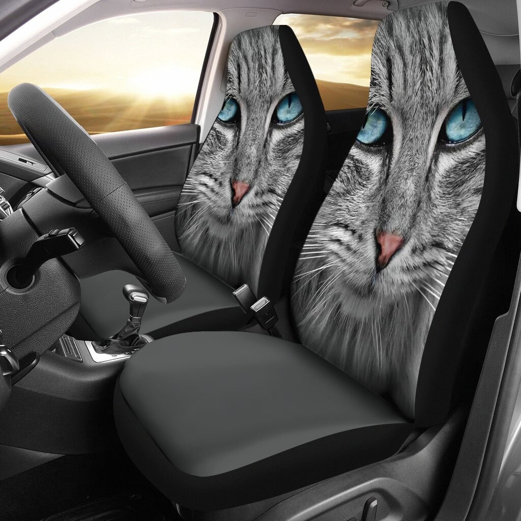 Cat Car Sitzbezüge Set von 2 / 2 Vorderwagen Sitzbezüge / AutoSitz