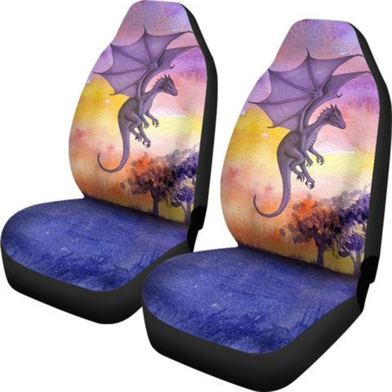 Dragon Car Seats Set of 2 / Car Seat Covers Set Of 2 / 2 Etsy