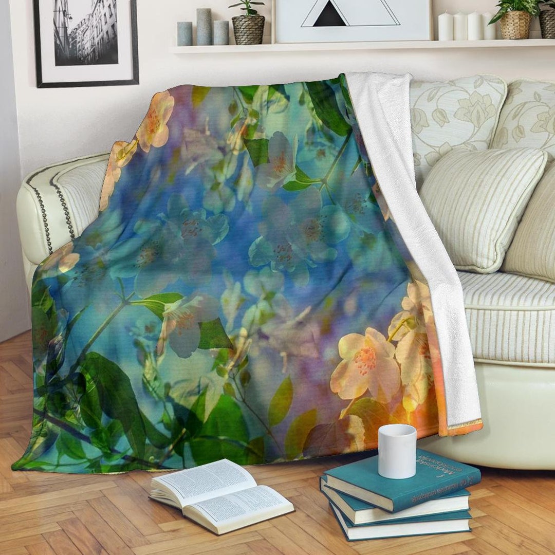 Garden Blanket / Garden Throw Blanket / Garden Fleece Blanket / Garden