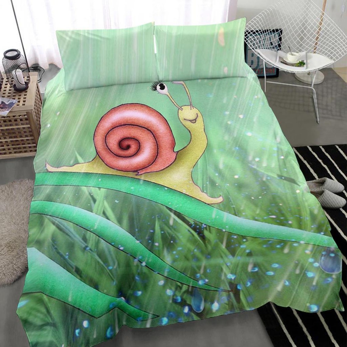 Snail Duvet Cover and Pillow Covers Snail Bedding Set Etsy