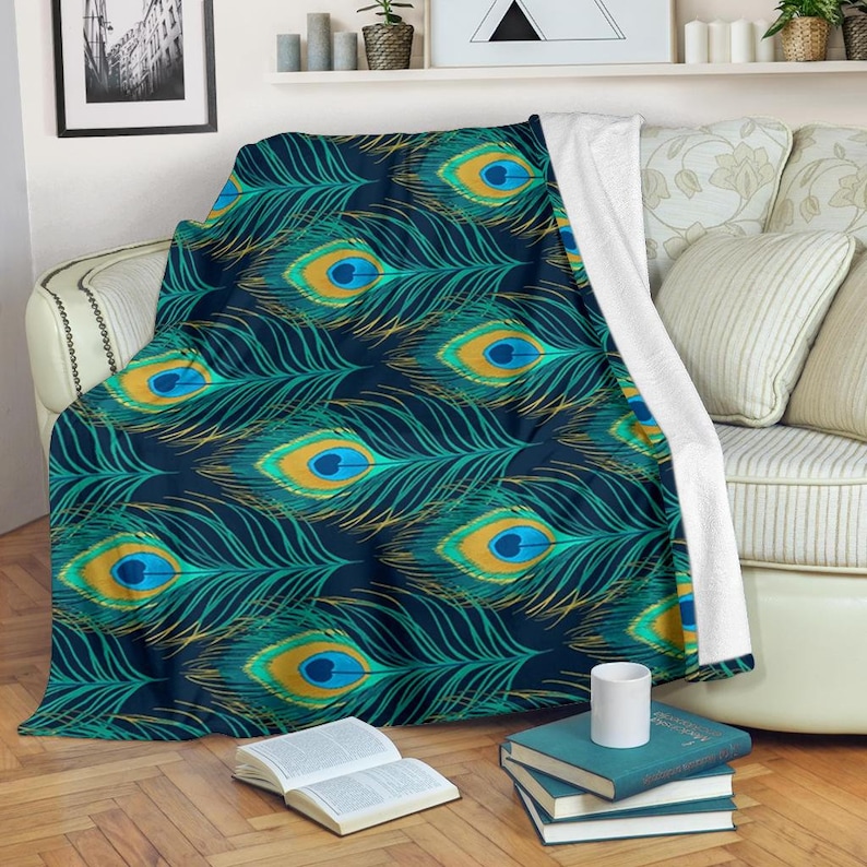 Peacock Blanket / Peacock Fleece Blanket / Peacock Soft Etsy