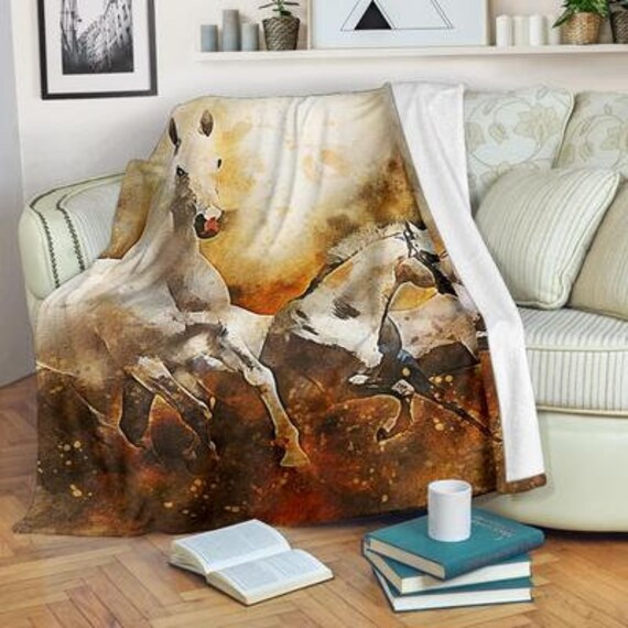 Horses Blanket / Horses Throw Blanket / Horses Fleece Blanket Etsy