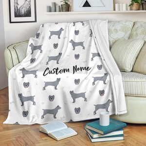 Cane Corso Custom Name Blanket / Whippet Throw Blanket / Cane Corso Fleece Blanket / Cane Corso Sherpa Blanket /Cane Corso Adult Kid Blanket