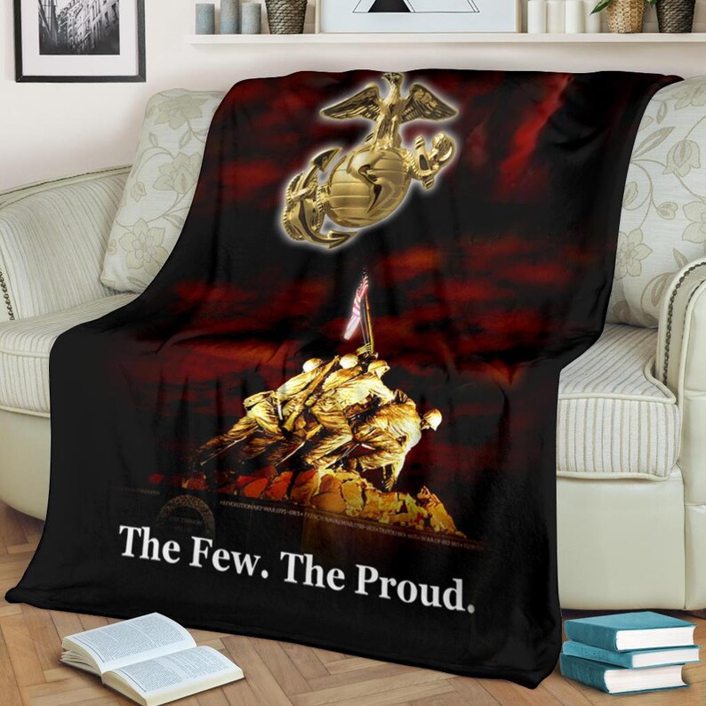 USMC Blanket / US Marines Throw Blanket / US Marines Fleece Etsy