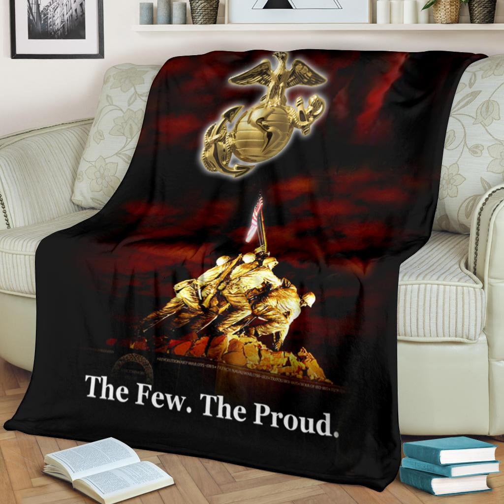 USMC Blanket / US Marines Throw Blanket / US Marines Fleece Etsy