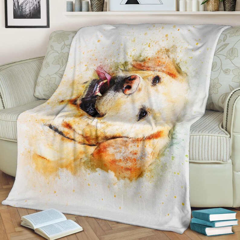 Labrador Dog Blanket / Labrador Throw Blanket / Labrador Etsy