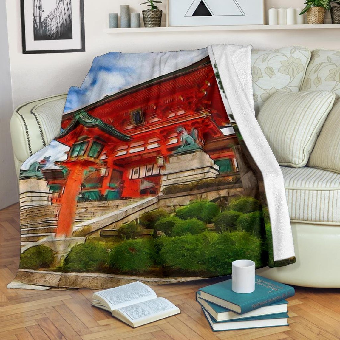 Fushimi Blanket / Japanese Throw Blanket / Japanese Fleece Etsy