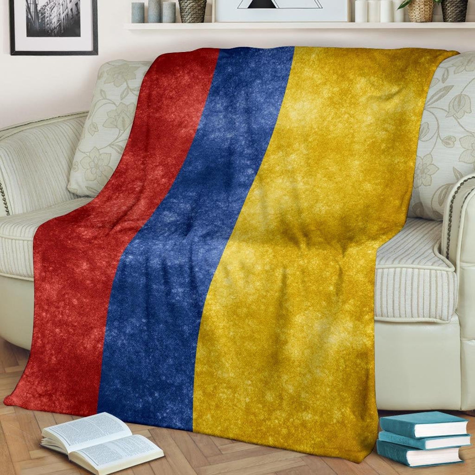 Colombian Blanket / Colombia national flag blanket / Bogota Etsy