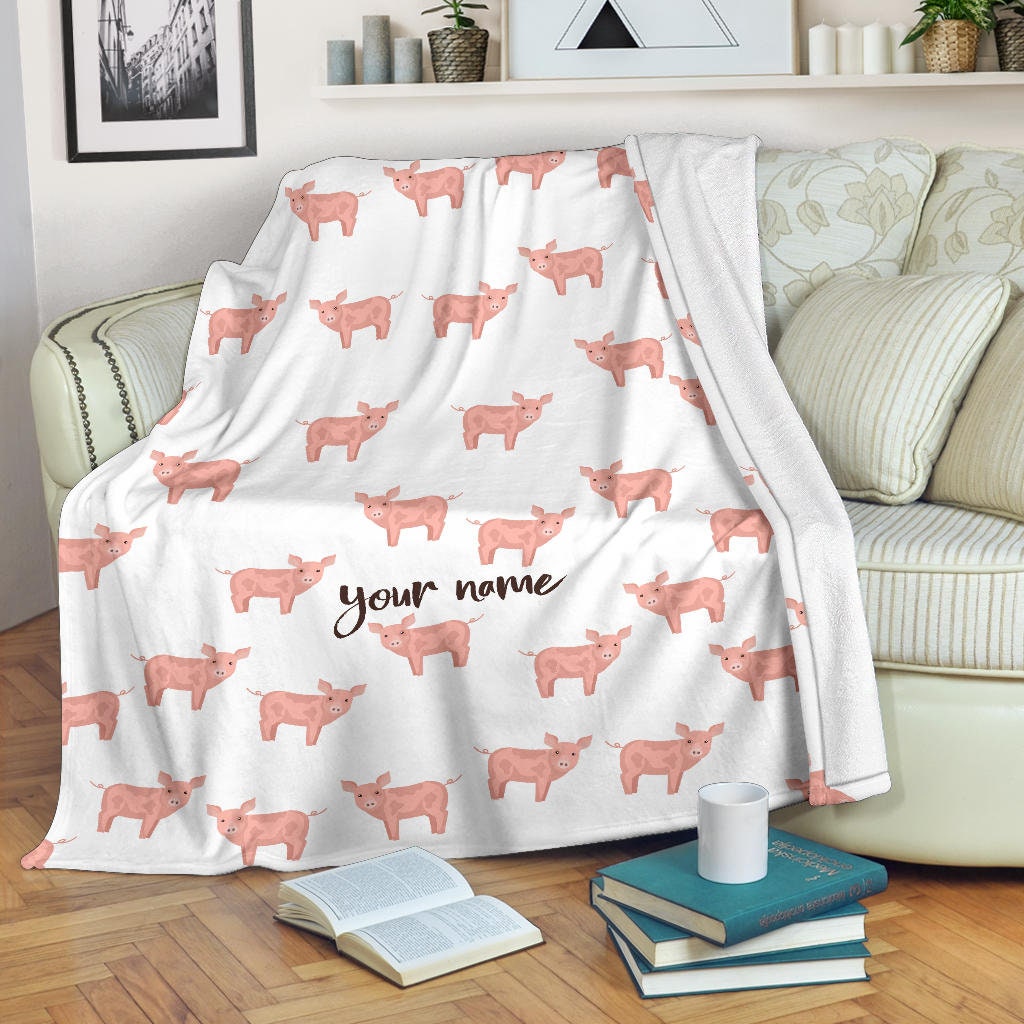 Pig Fleece Blanket Etsy UK