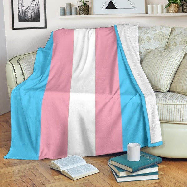 Transgender Blanket / Transgender Throw Blanket / Transgender Fleece Blanket / Transgender Adult Blanket / Transgender Cozy Blanket