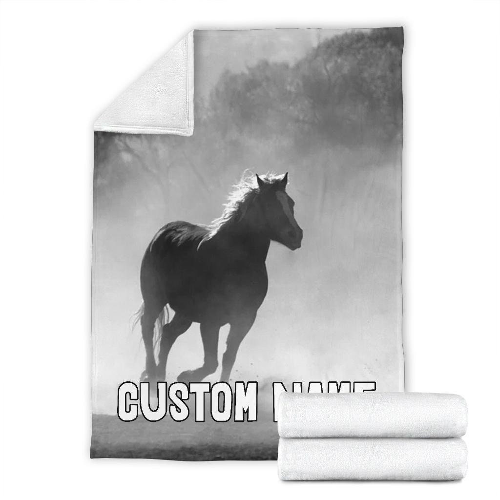 Horse Custom Name Blanket / Horse Throw Blanket / Horse Fleece Etsy UK