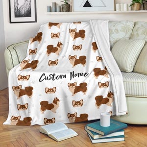 Chihuahua langharige deken aangepaste naam / chihuahua werpdeken / chihuahua fleece deken / chihuahua gezellige deken / deken volwassen kind