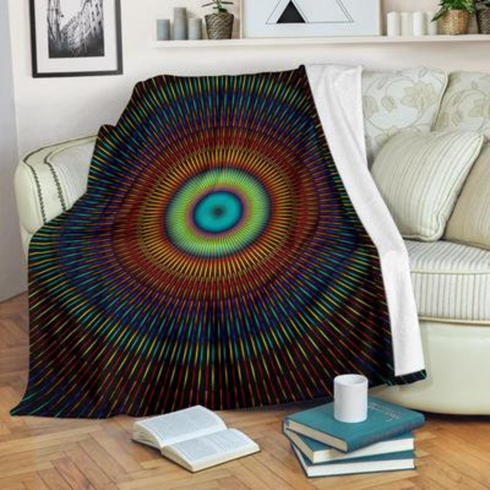Kaleidoscope Blanket / Kaleidoscope Throw Blanket / Etsy
