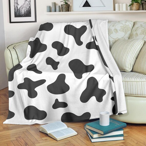 Cow Blanket / Cow print Blanket / Cow pattern Blanket / Fleece Etsy