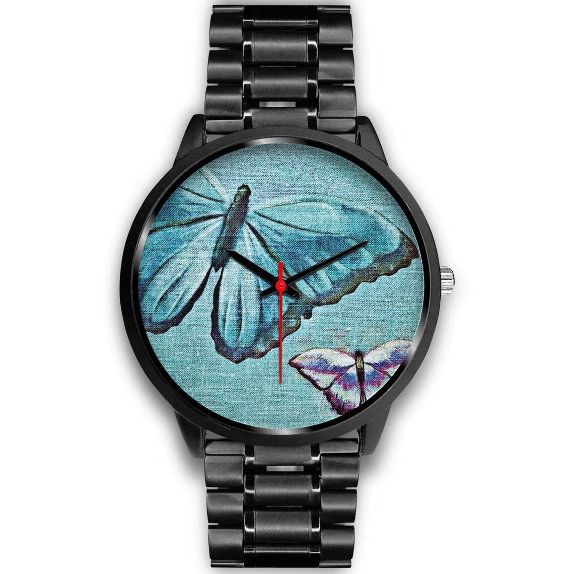 Butterfly Custom Watch / Butterfly Hand Watch / Butterfly Etsy