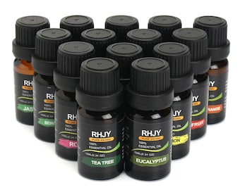 100% Natural Essential Oil Pure Essential Oil 10ml Aromatherapy Diffuser Oil Lavender, Jasmine, Tea Tree, Rosemary, Rose..etc