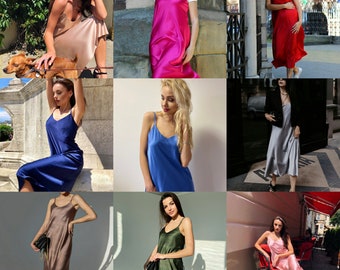 Silk dress Bridesmaid dress Bias cut dress Seidenkleid Sexy dress Cocktail Dress