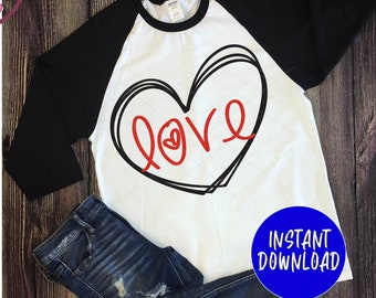 Love Heart Svg, Valentine Day svg, Valentine svg, Love svg, Valentines Day Shirt Svg, svg Files for Cricut, Valentine Design svg