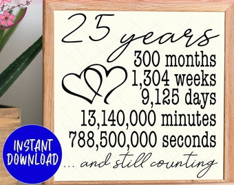 Download 25th Anniversary Svg Etsy