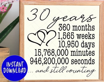 30e anniversaire svg, vœux de renouvellement, nous faisons toujours svg anniversaire, anniversaire de mariage, 30e anniversaire, cadeau d’anniversaire pour les parents