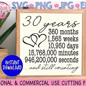 30 Aniversario svg, Renovación de Votos, todavía hacemos aniversario svg, aniversario de boda, 30 aniversario, Regalo de Aniversario para Padres
