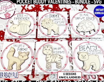 Pocket Hug svg, Pocket Buddy Svg, Pocket Pal svg, Valentine Pocket Hug svg, Pocket Buddy Valentines, Glowforge Valentine svg