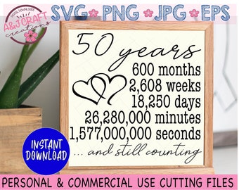Download 50th Anniversary Svg Etsy