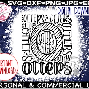 Otters SVG, Otters Typography svg, Otters Football svg, Team Spirit, Otters Mascot svg, Otters Pride svg, Go Otters, Otters School Spirit