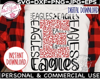 Eagles SVG, Eagles Football svg, Eagles Typography svg, Eagles Team Mascot svg, Eagles Softball svg, Eagles Volleyball svg, Eagles cheer