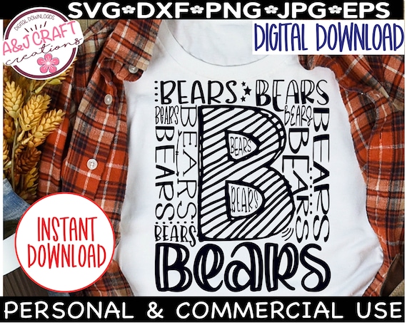 Bears SVG Bears Football Svg Go Bears Svg Bears Mascot Svg - Etsy