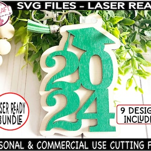 Graduation Keychain svg BUNDLE, Graduation Laser files, 2024 Graduation, Class of 2024, Graduate files, Grad keychain, Graduation Laser svg
