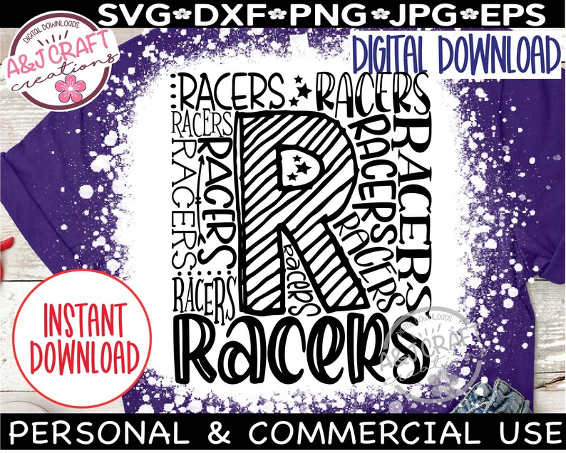 Racers SVG, Racers Football Svg, Go Racers Svg, Racers Team Mascot Svg ...