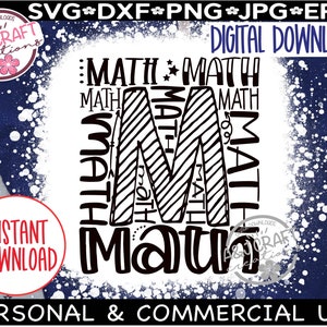 MATH SVG, Mathe Typografie svg, Mathe Lehrer SVG, Mathe Sublimation, Math Squad, Lehrer Wertschätzung, Mathe Thema Typografie, Mathe Crew