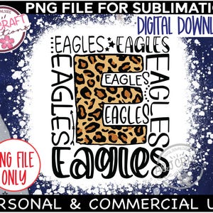 EAGLES Leopard Print PNG, Eagles Sublimation Design, Eagles Football png, tipografia png, Eagles Volleyball, Eagles Cheer png, Eagles Mascot imagem 7
