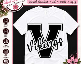 Vikings Team Mascot SVG, School Spirit - Cheer, Football, Baseball, Soccer (Digital Download)
