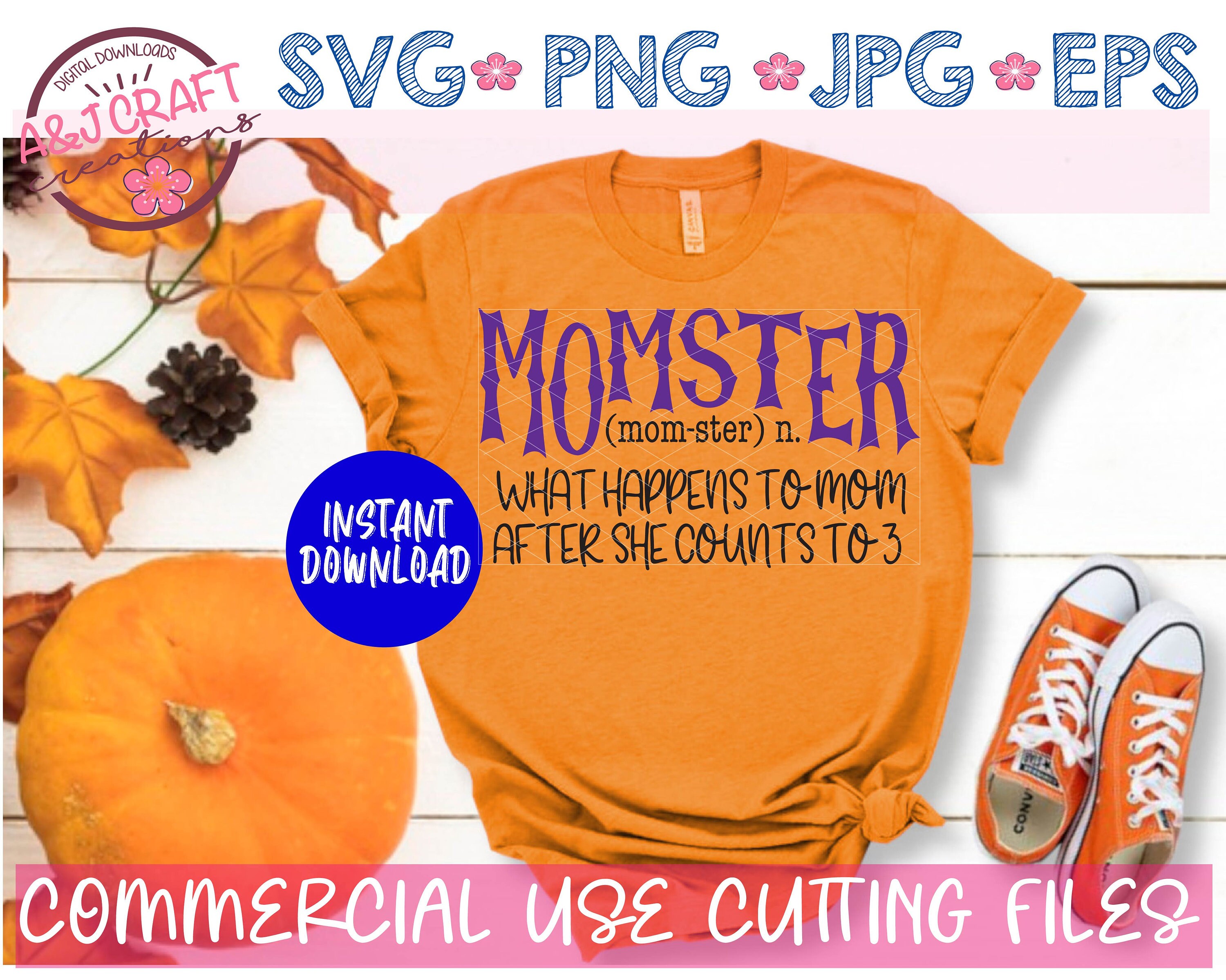 Download Halloween SVG Design Momster Svg Fall SVG mom svg | Etsy