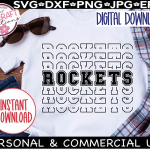 Rockets SVG, Rockets Football SVG, Rocket Team Mascot Svg, Go Rockets ...