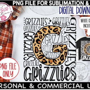 GRIZZLIES png, Grizzlies Basketball, Grizzlies Typography, Grizzlies Team Mascot, Grizzlies Cheer, Go Grizzlies, Grizzlies design for DTF