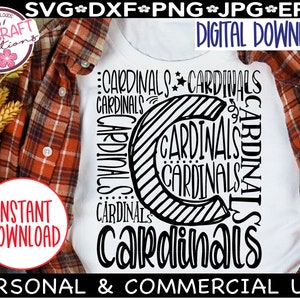 Cardinals SVG, Kardinal Mascot svg, Cardinals Typografie svg, Cardinals School Spirit svg, Cardinals Baseball svg, Cardinals Football svg