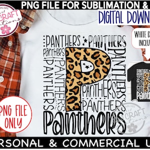Panthers PNG, Panthers Sublimation png, Panthers Basketball, Typografie png, Panthervolleyball, Panthers Jubel png, Schulgeistmaskottchen