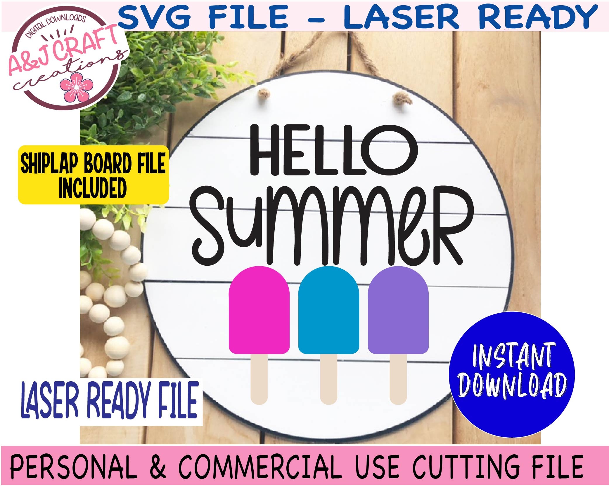 Download Hello Summer Popsicle svg Hello Summer Door Sign svg ...