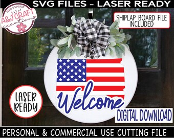 SOUTH DAKOTA Welcome Sign svg, Laser Ready Svg, Patriotic Welcome sign svg, South Dakota svg File, State of South Dakota svg, USA State svg