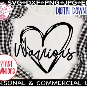 Warriors Heart Svg, Warriors SVG, Warriors Football Svg, Warrior Pride ...