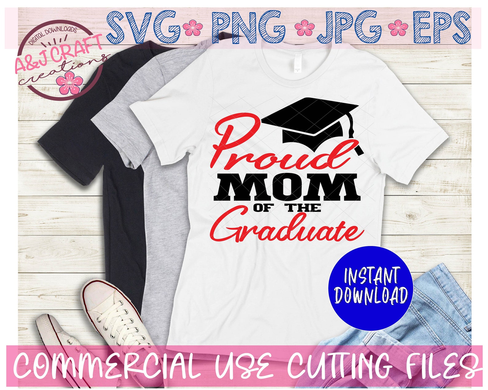 Download Proud Mom of the Graduate SVG Proud Mom of Graduate family | Etsy